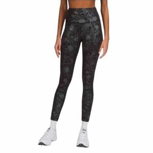 Lululemon Wunder Train High-Rise Tight 25" *Foil - Logo Flourish Black 14‎